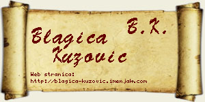 Blagica Kuzović vizit kartica